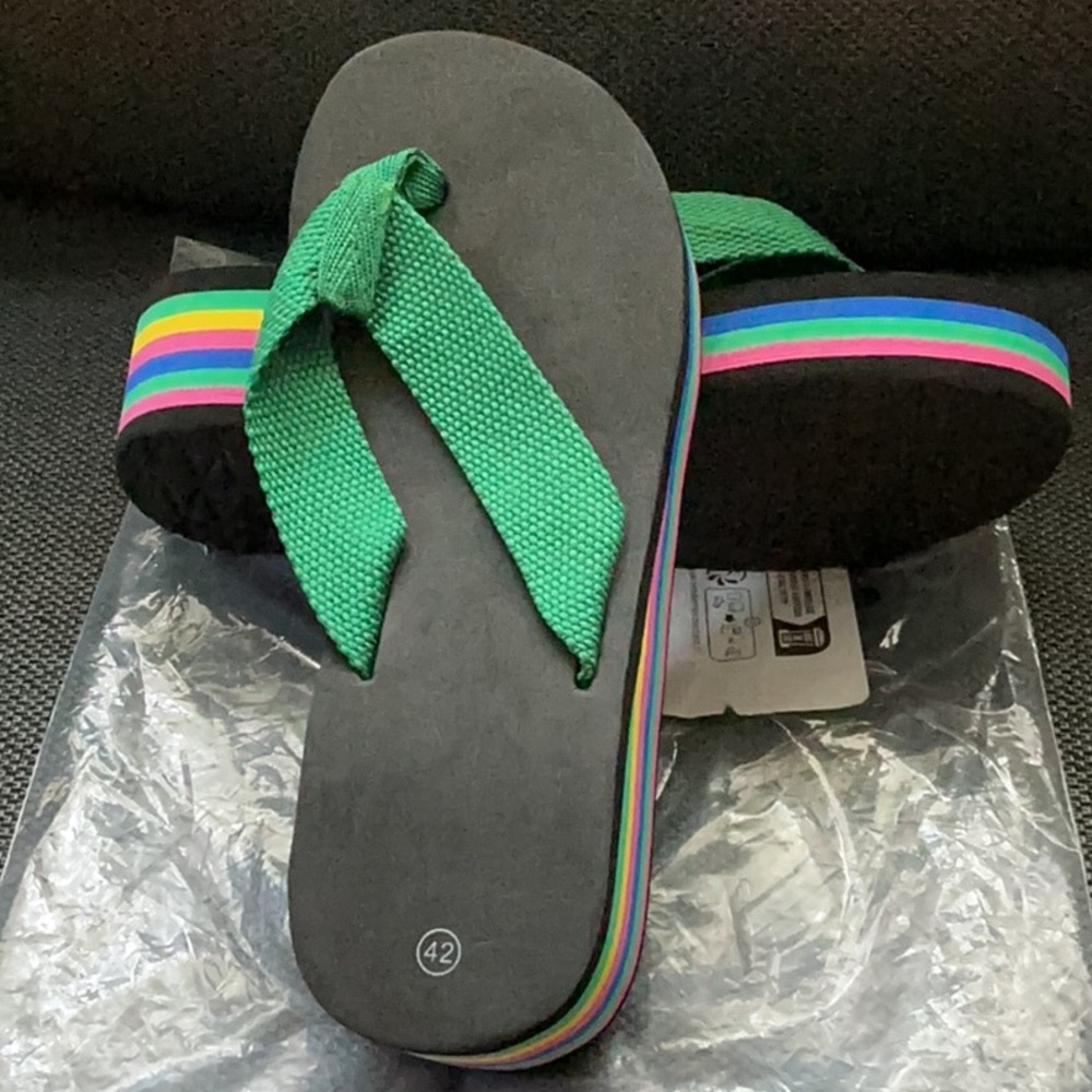 NEW PRIDE Platform Flip Flops Size 42